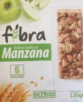 Barritas de cereales con manzana