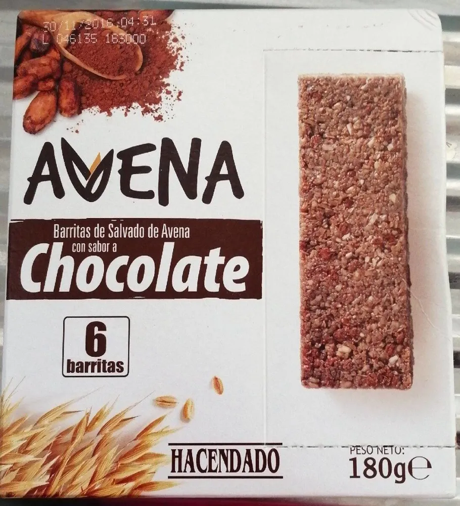 Avena barritas chocolate