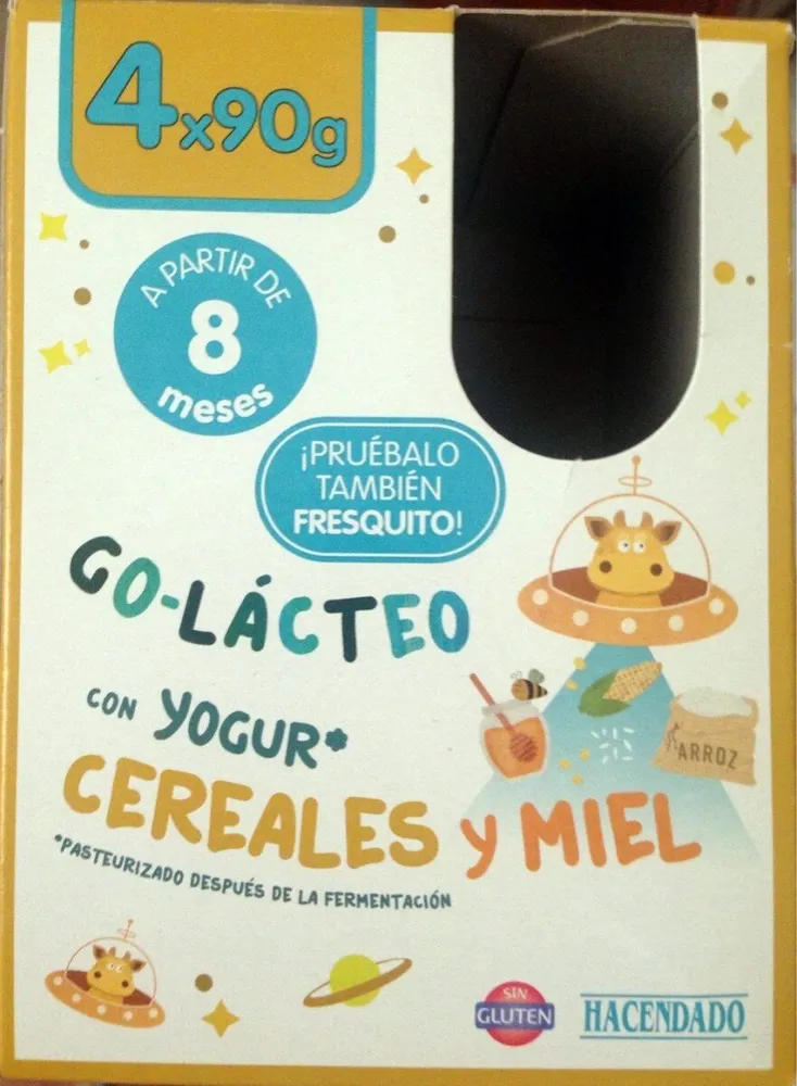 Go-Lácteo con yogur, cereales y miel