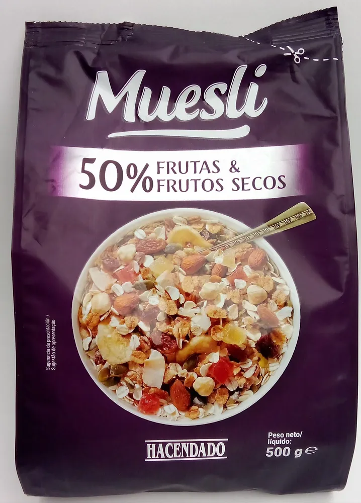 Muesli 50% frutas y frutos secos