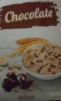 Copos de trigo integral, arroz y cebada con chocolate