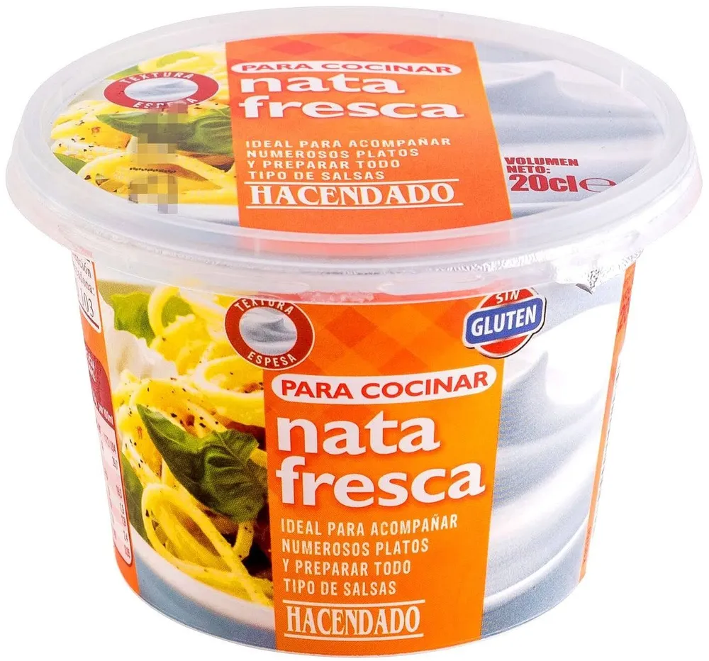 Nata fresca para cocinar