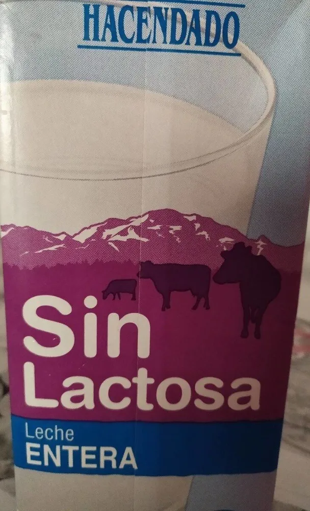 Leche entera sin lactosa