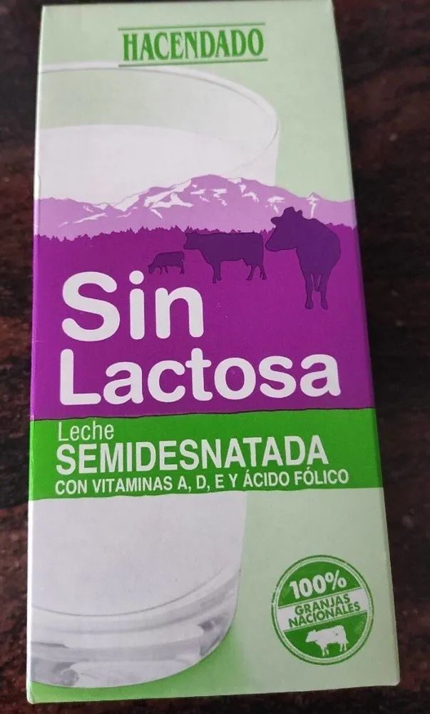 Leche semidesnatada Sin Lactosa