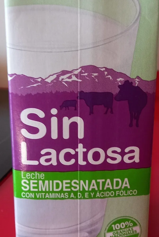 Leche semidesnatada sin lactosa