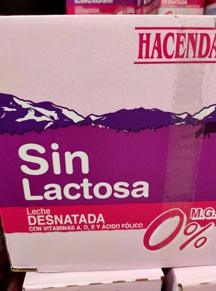 Leche desnatada sin lactosa