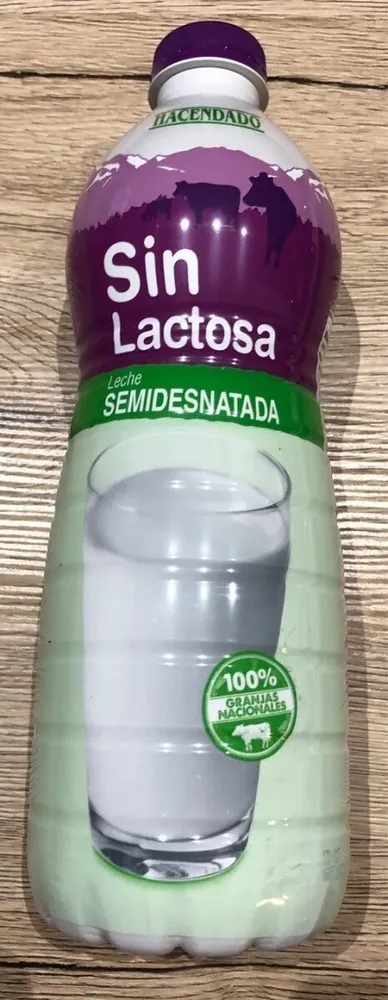 Leche sin lactosa semidesnatada