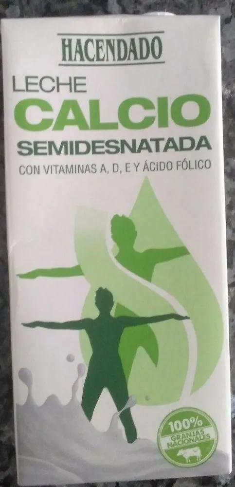 Leche semidesnatada calcio