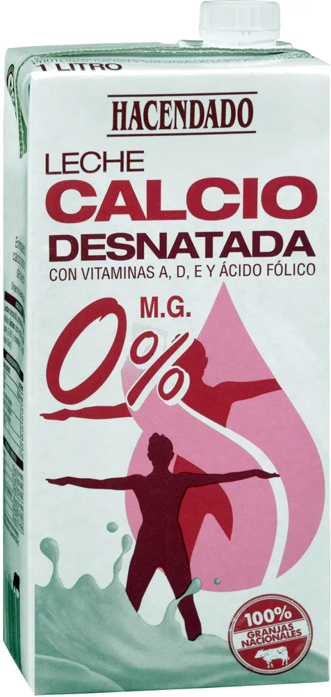 Leche calcio desnatada