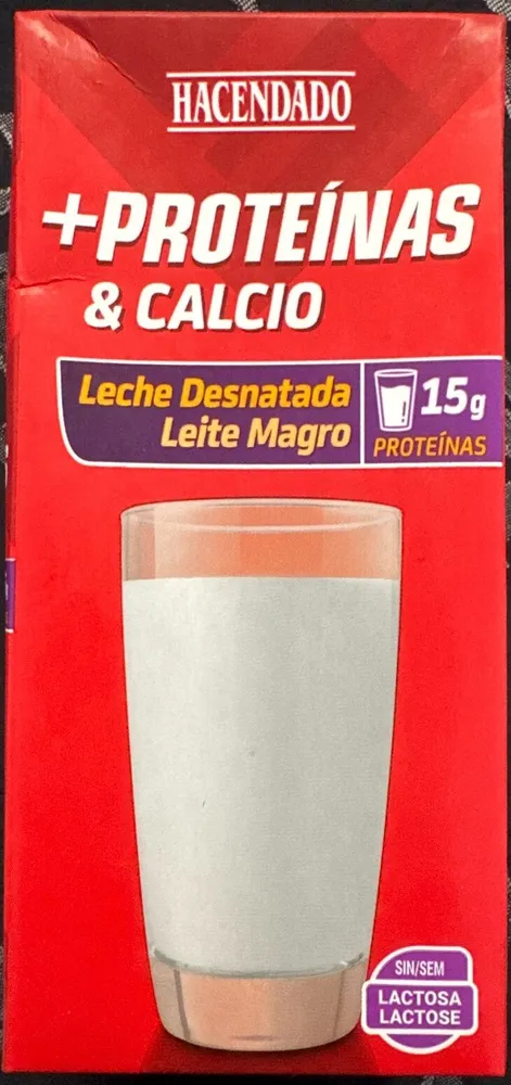 Leche desnatada Proteínas y Calcio