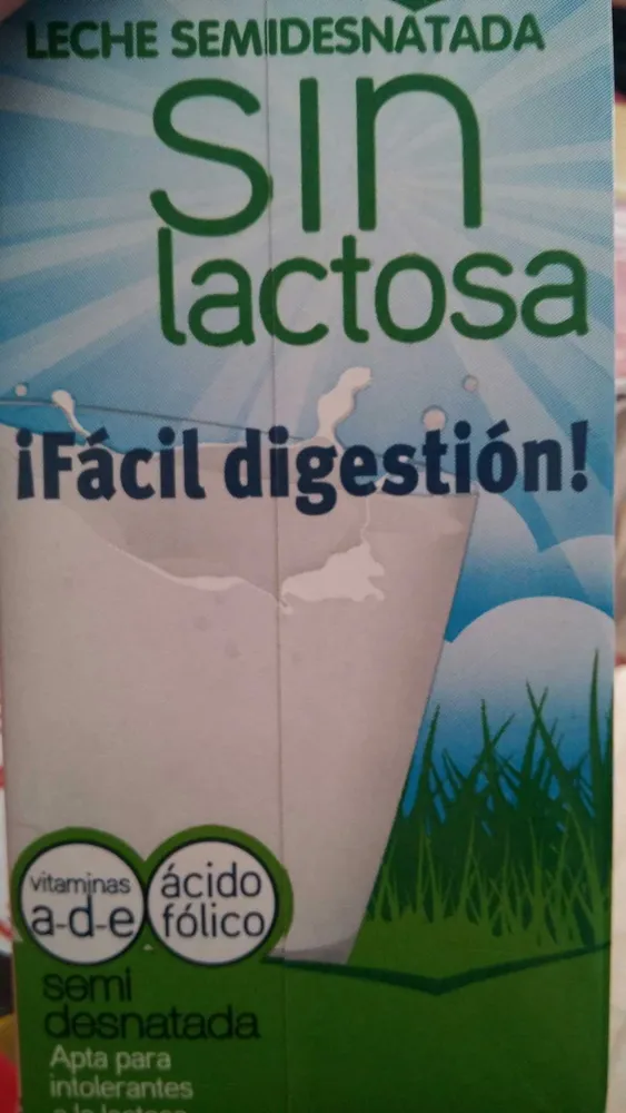 Leche semidesnatada sin lactosa