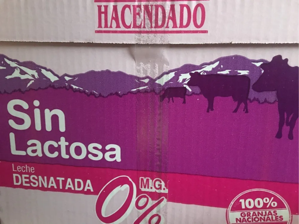 Leche sin lactosa,desnatada