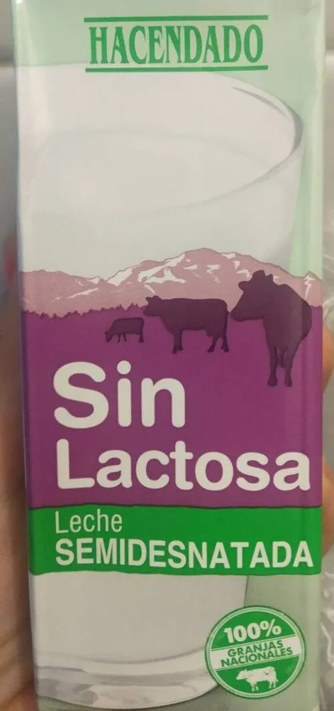 Leche semidesnatada sin lactosa