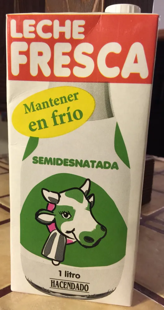 Leche fresca semidesnatada