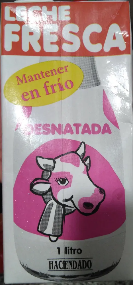 Leche fresca desnatada