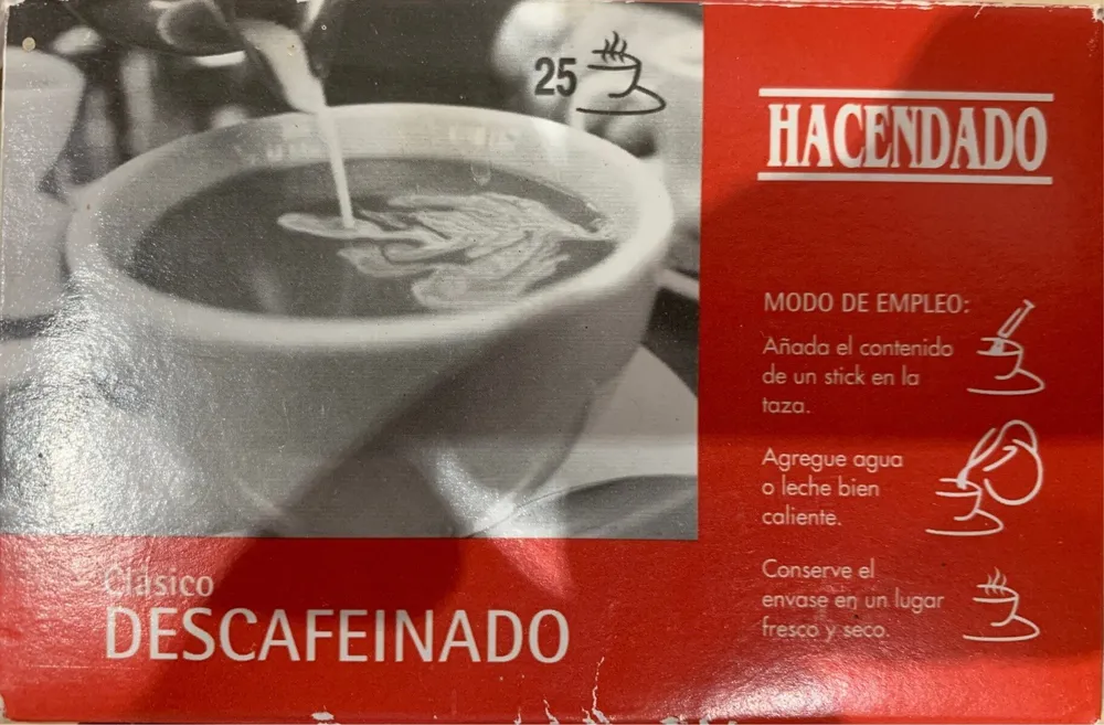 Café soluble descafeinado