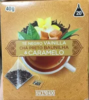 Te negro vainilla y caramelo
