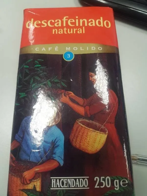 Café molido descafeinado natural