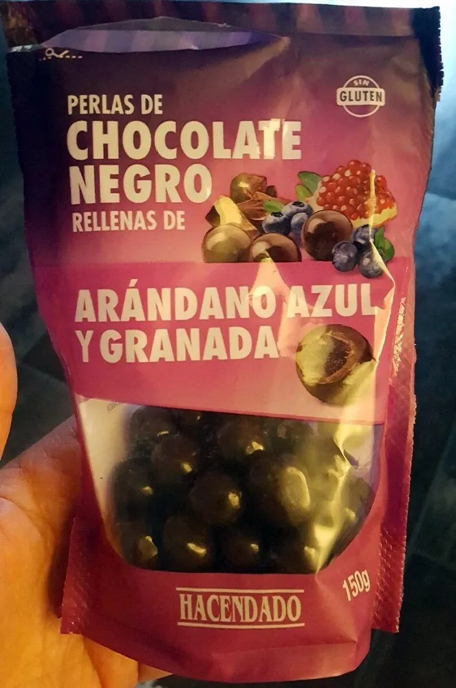 Perlas de chocolate negro rellenas
