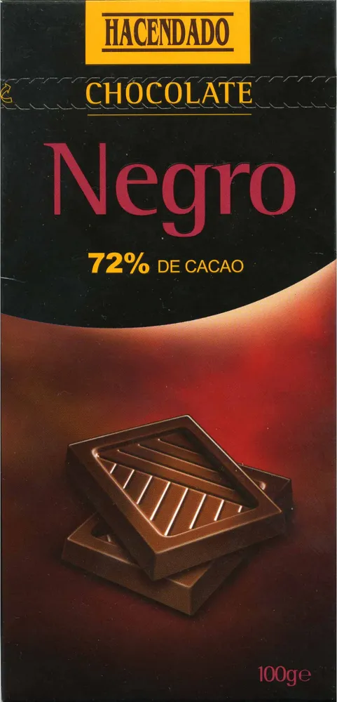 Tableta de chocolate negro 72% cacao - DESCATALOGADO