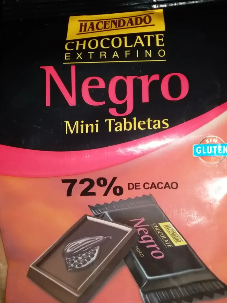 Chocolate extrafino negro mini tabletas