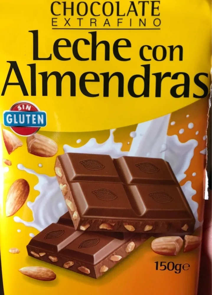 Chocolate con leche con almendras