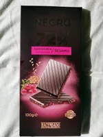 Chocolate negro 72% con arándanos y sésamo