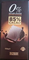 Chocolate negro 0% azúcares añadidos 85% cacao
