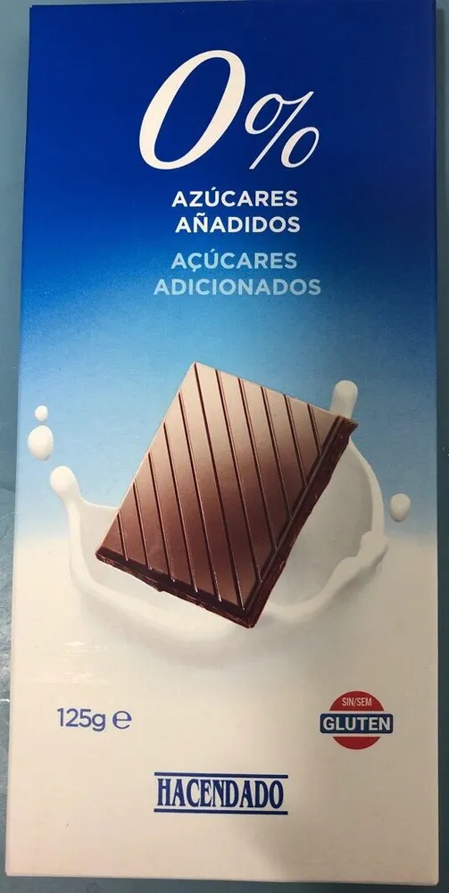 Chocolate 0% azúcares añadidos