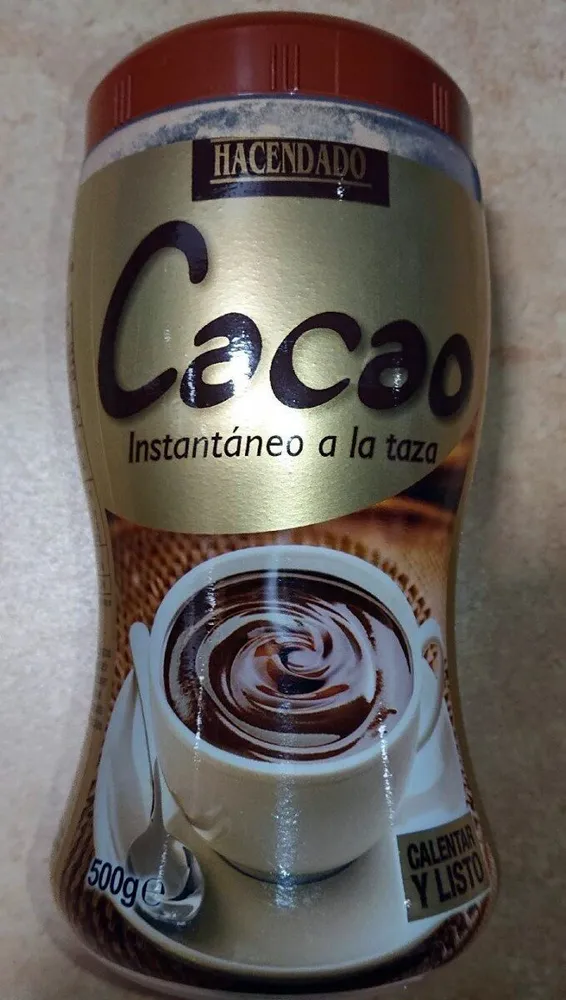 Cacao instantáneo a la taza