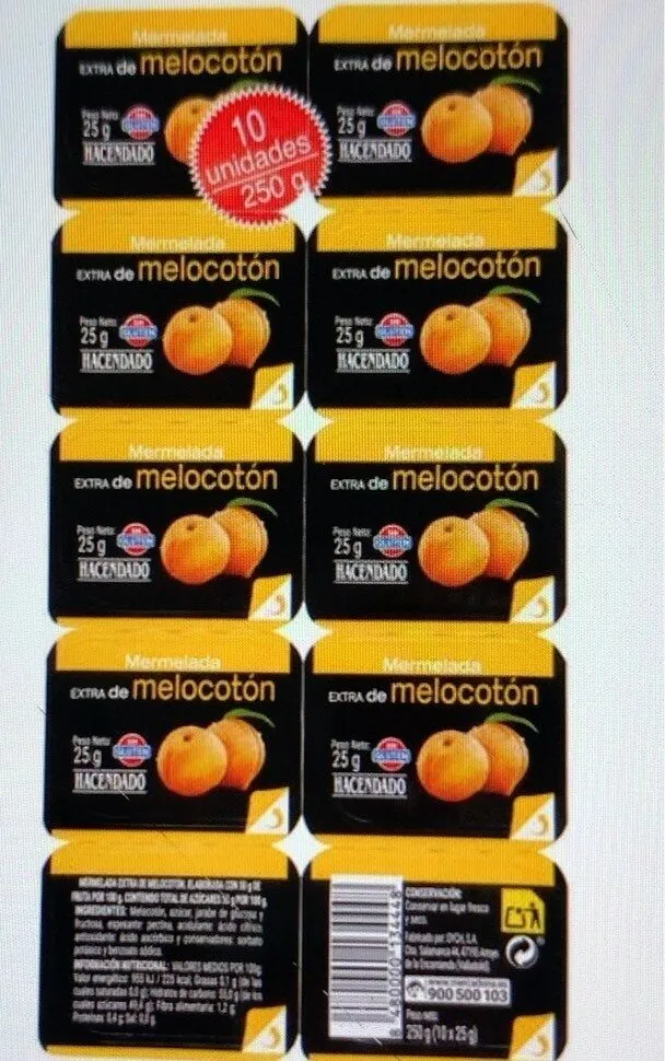 Mermelada extra de melocotón