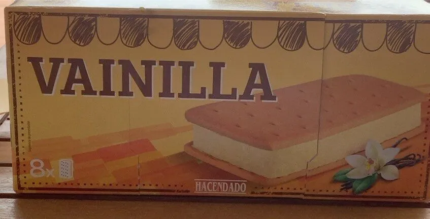 Sandwich helado vainilla
