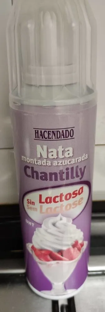 Nata montada azucarada Chantilly