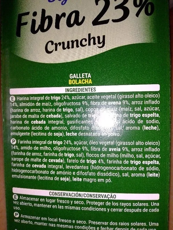 Digestive Fibra 23% crunchy