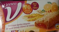 Barritas integrales rellenas de naranja