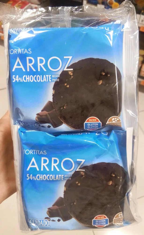 Tortitas de arroz con chocolate