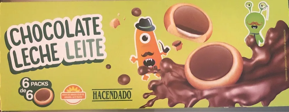 Galleta Rellena De Crema Y Recubierta De Chocolate Con Leche