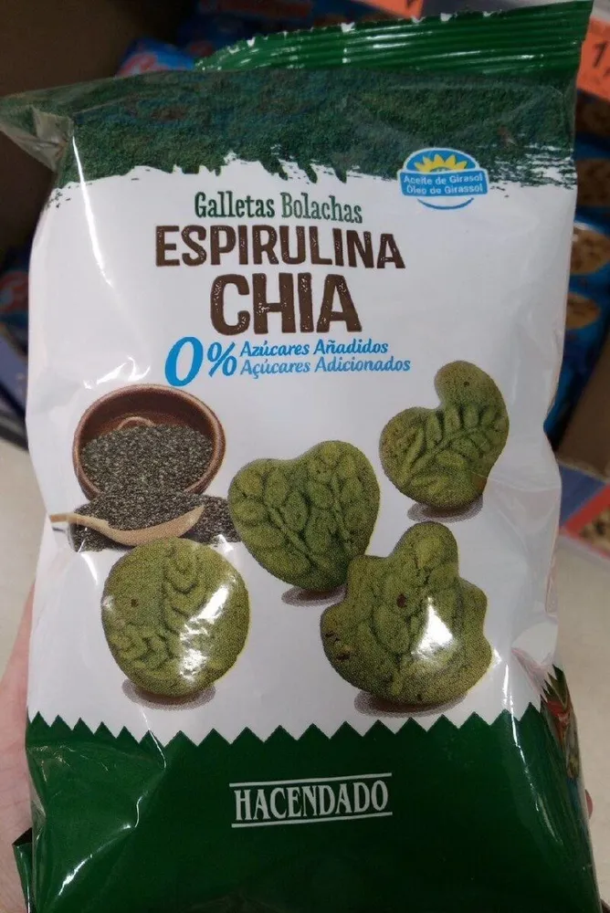 Galletas espirulina y chía