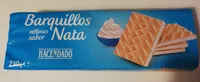 Barquillos rellenos sabor nata
