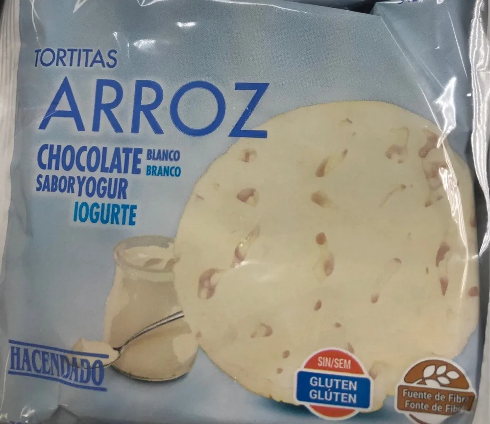Tortitas de arroz chocolate blanco sabor yogur