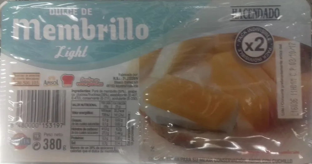 Dulce de membrillo light
