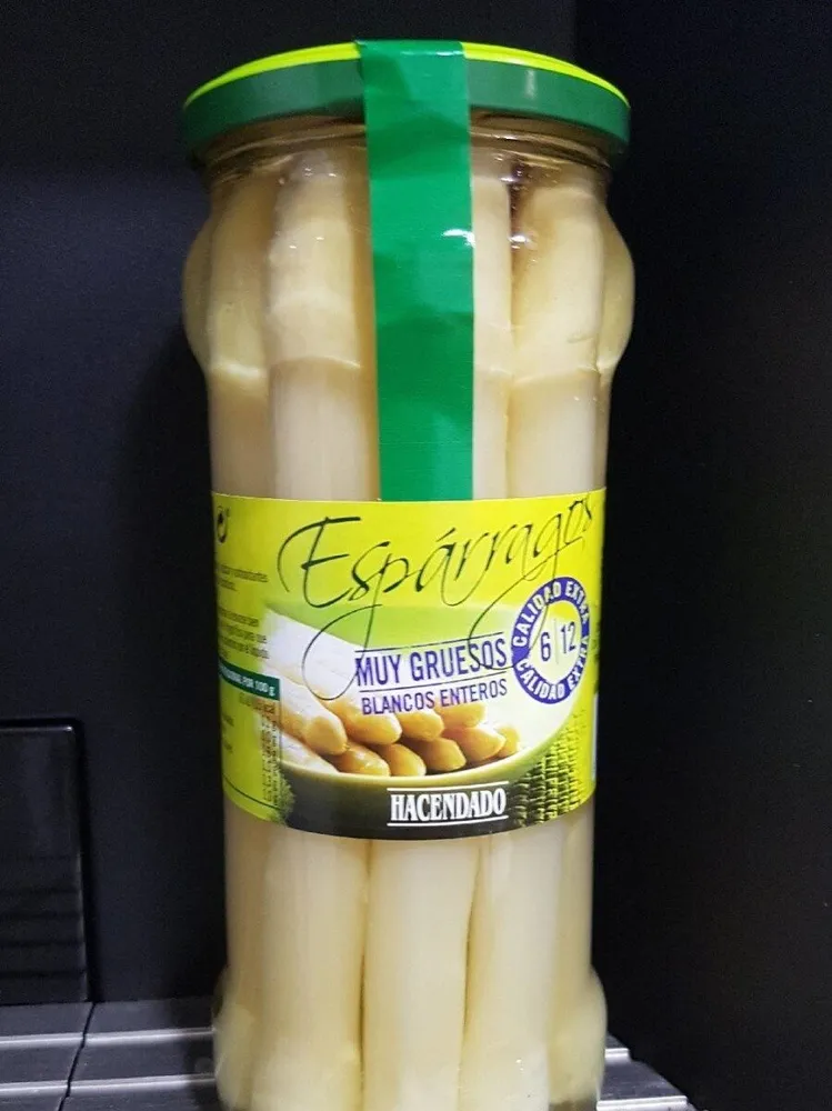 Esparragos muy gruesos blancos enteros