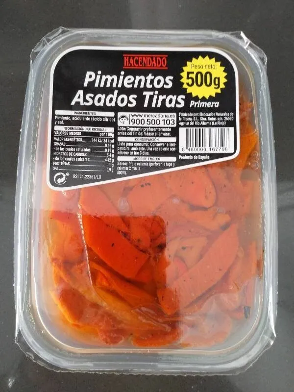 Pimientos Asados en tiras
