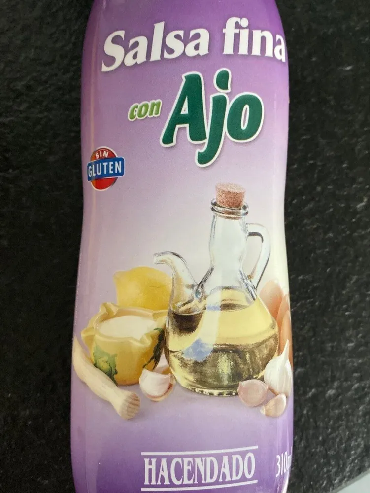 Salsa fina con ajo