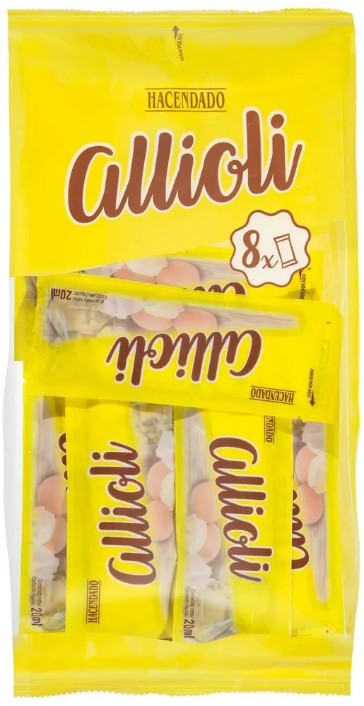 Allioli en sobres indivuales