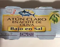 Atún claro en aceite de oliva bajo en sal