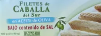 Filetes de Caballa del Sur en Aceite de Oliva Bajo en sal