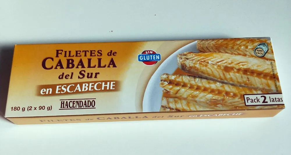 Filetes de caballa del sur en escabeche