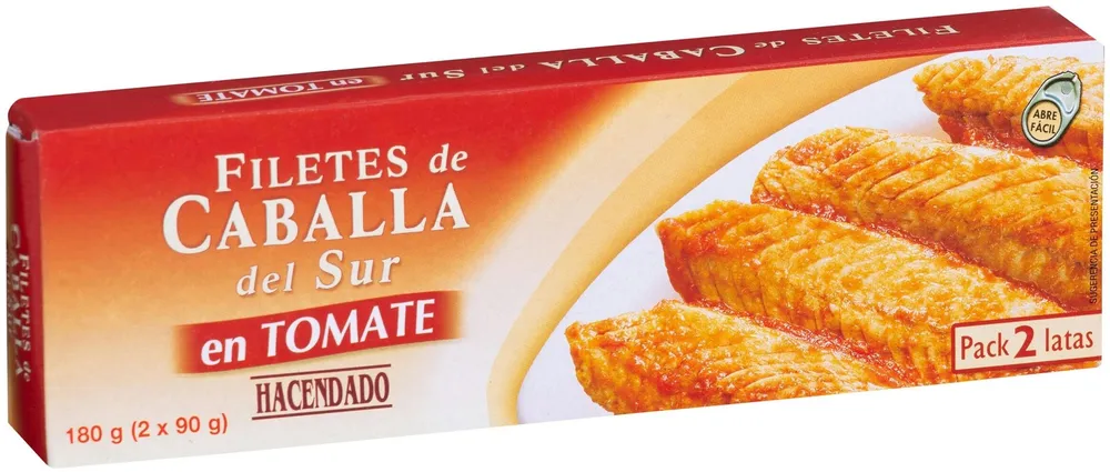 Filetes de caballa del sur en tomate