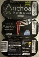 Filetes de anchoa en aceite de oliva